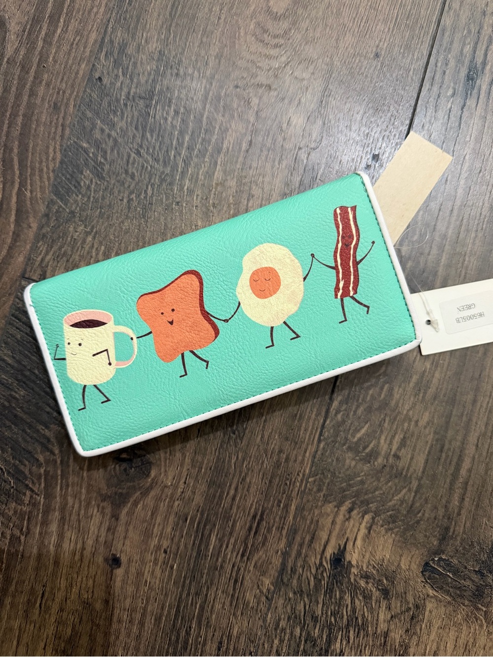 Mint Breakfast Friends Retro Wallet